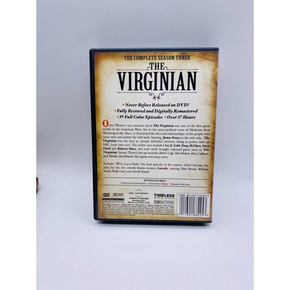 "The Virginian" Complete Third Season DVD Set 30 Full Color Episodes, EUC - Picture 4 of 16